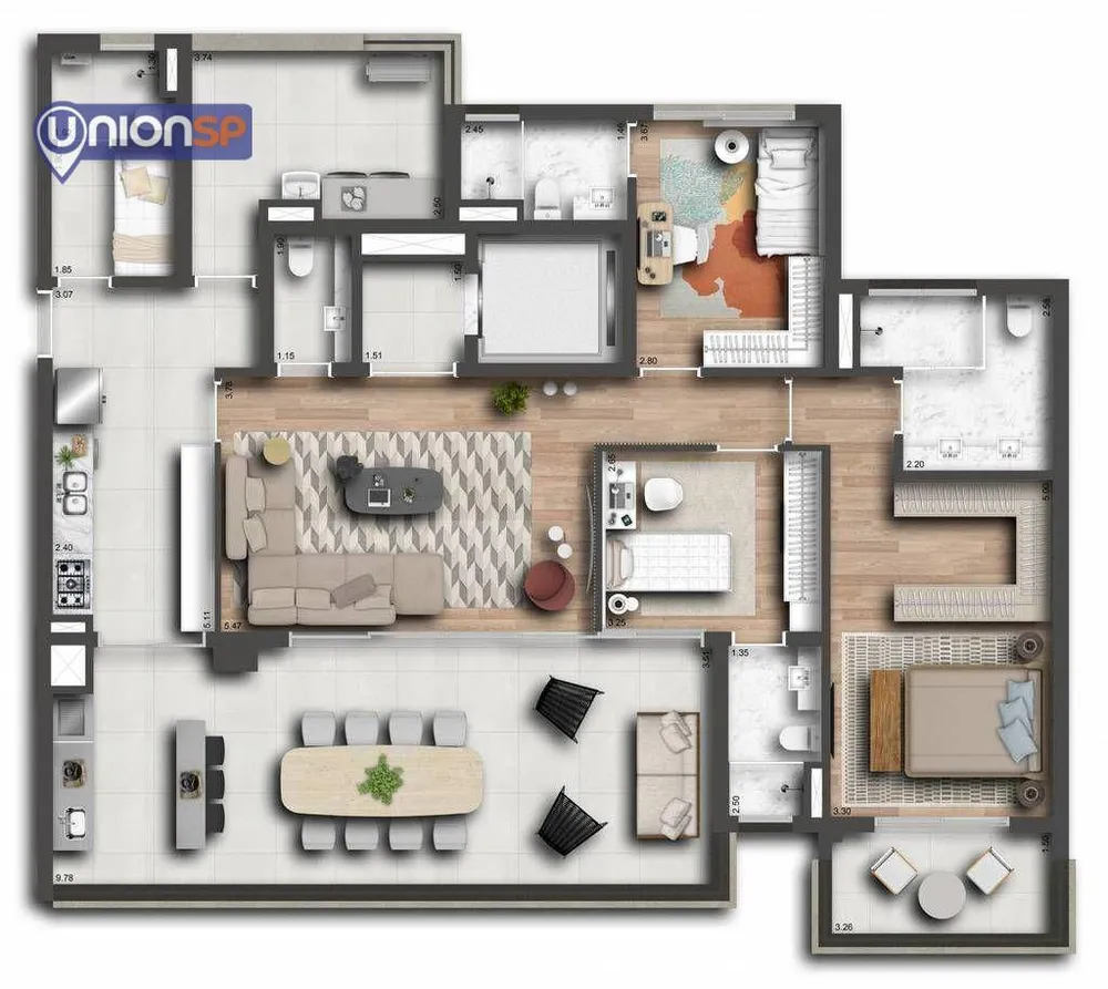 Apartamento, 3 quartos, 173 m² - Foto 3