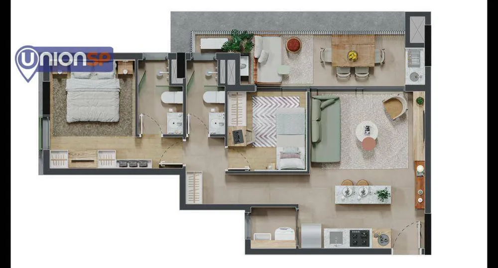 Apartamento, 2 quartos, 64 m² - Foto 1