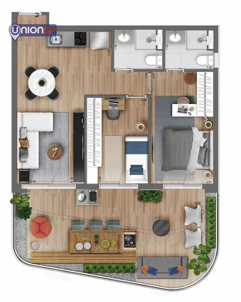 Apartamento, 1 quarto, 43 m² - Foto 4