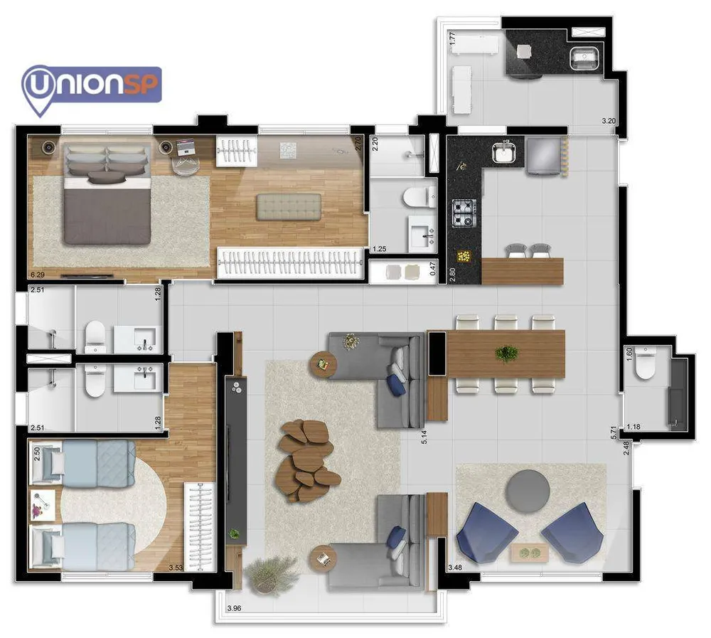 Apartamento, 3 quartos, 113 m² - Foto 1