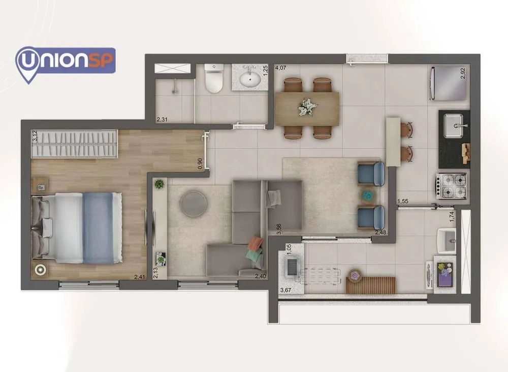 Apartamento, 2 quartos, 41 m² - Foto 1