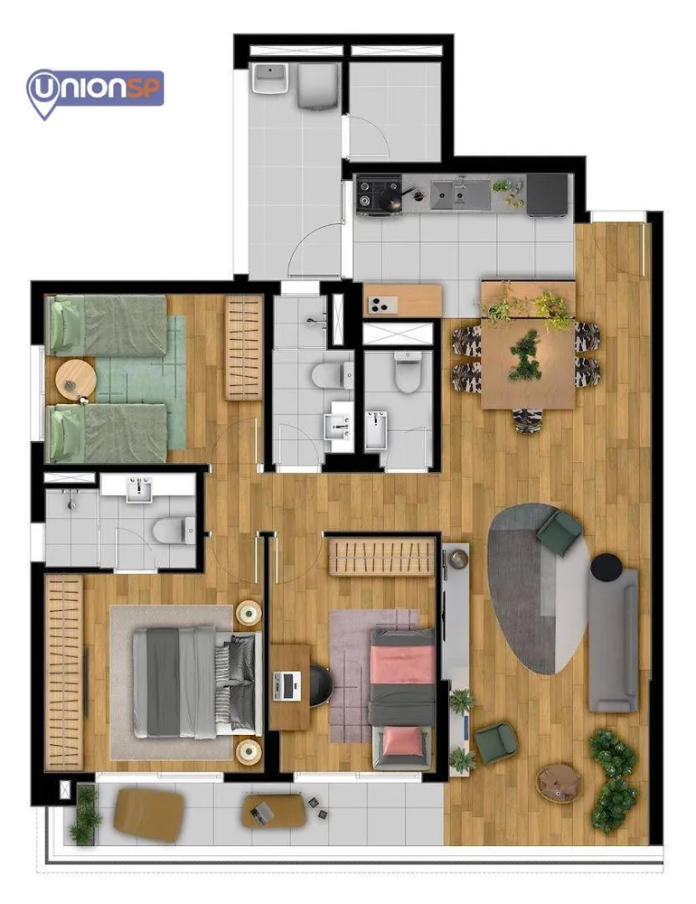 Apartamento, 3 quartos, 105 m² - Foto 2
