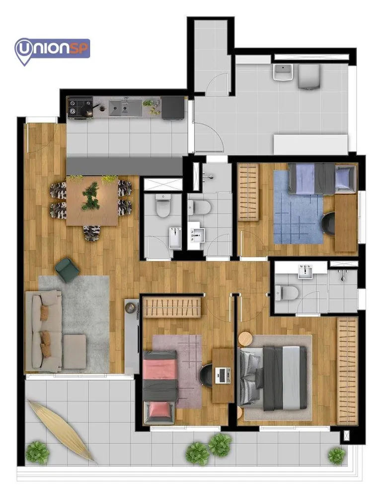Apartamento, 3 quartos, 105 m² - Foto 1