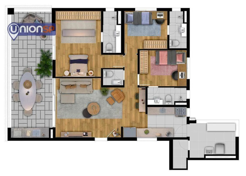 Apartamento, 3 quartos, 105 m² - Foto 3