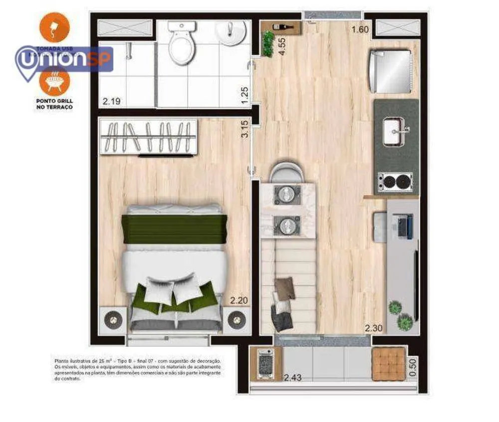 Apartamento, 2 quartos, 39 m² - Foto 2