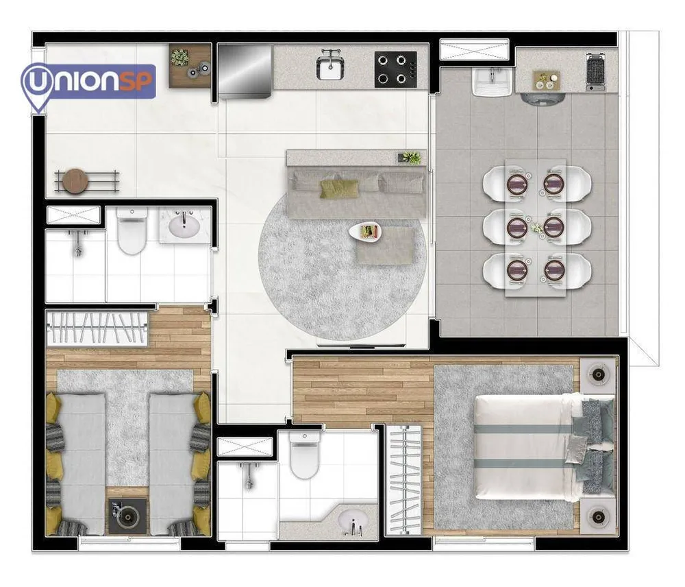 Apartamento, 3 quartos, 74 m² - Foto 2