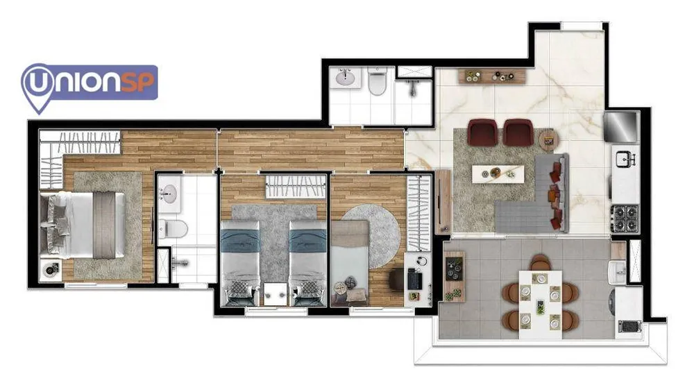Apartamento, 3 quartos, 74 m² - Foto 3
