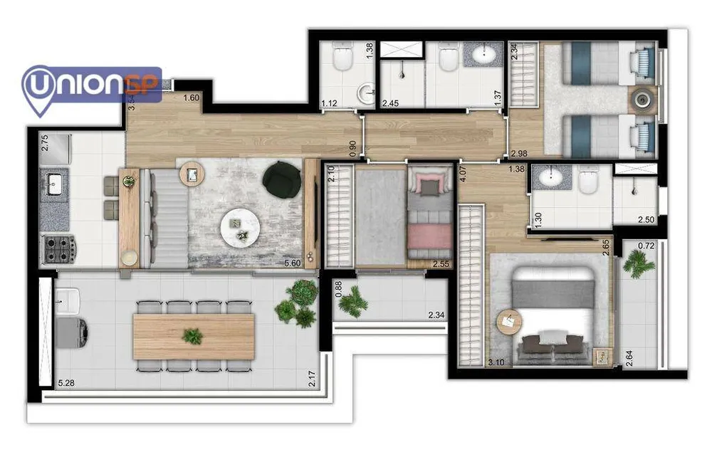 Apartamento, 3 quartos, 79 m² - Foto 3