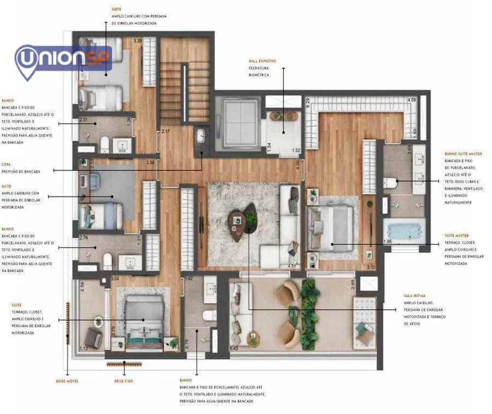 Apartamento, 3 quartos, 169 m² - Foto 2