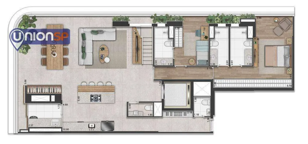 Apartamento, 4 quartos, 193 m² - Foto 3