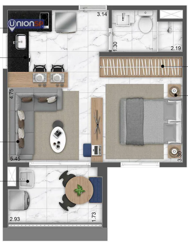 Apartamento, 1 quarto, 34 m² - Foto 4
