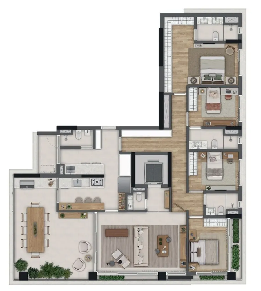 Apartamento, 4 quartos, 182 m² - Foto 1
