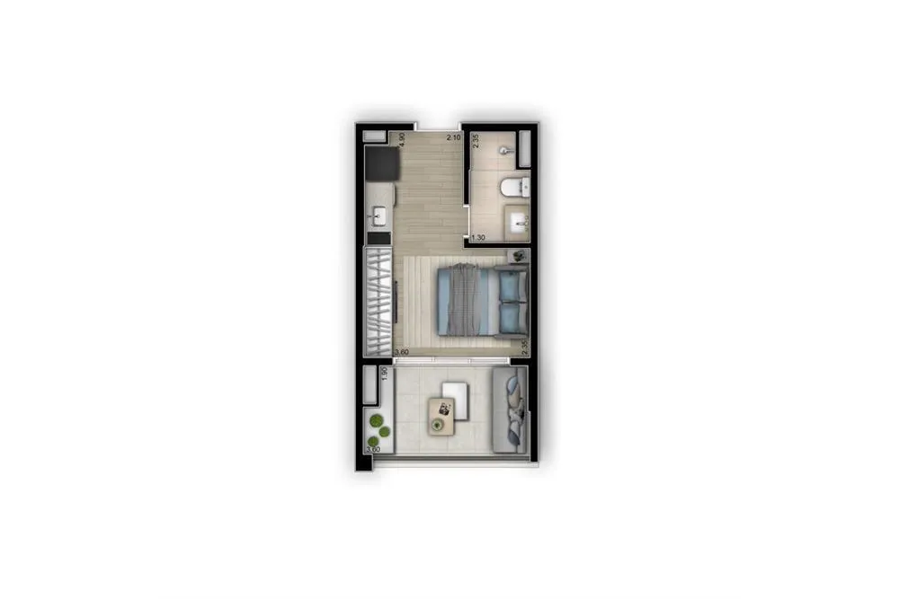 Apartamento, 1 quarto, 27 m² - Foto 3