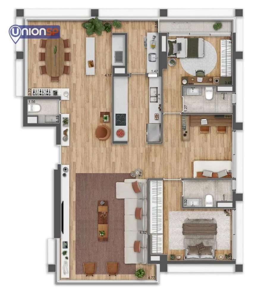 Apartamento, 3 quartos, 126 m² - Foto 4