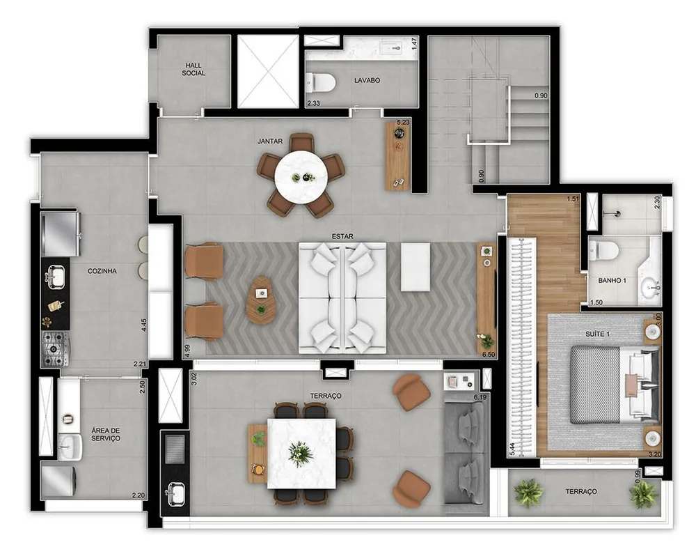 Apartamento, 2 quartos, 77 m² - Foto 3