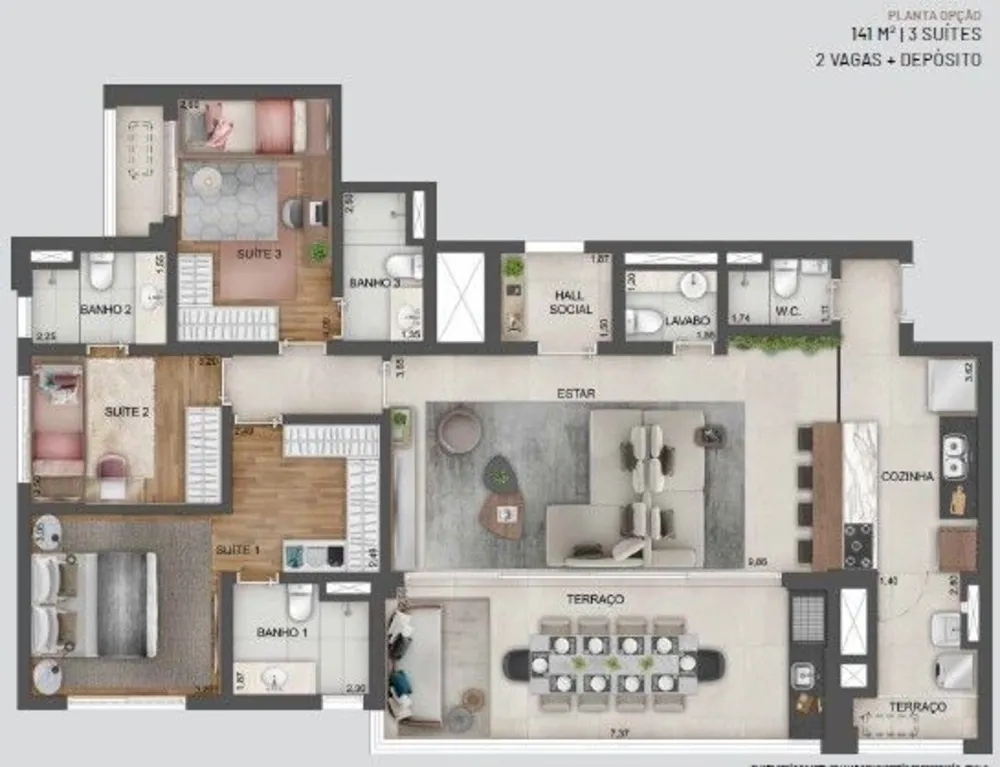 Apartamento, 4 quartos, 169 m² - Foto 2