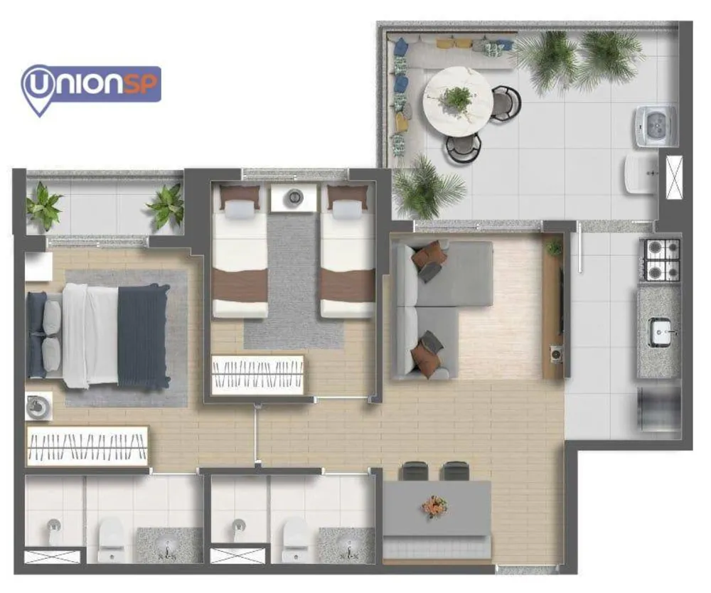 Apartamento, 3 quartos, 74 m² - Foto 3