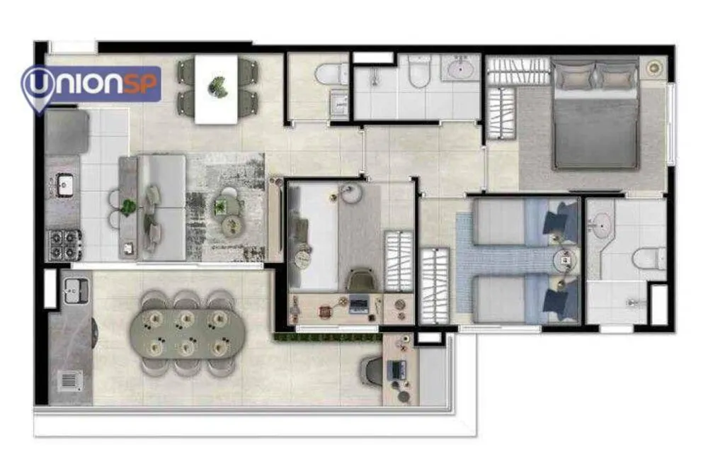 Apartamento, 3 quartos, 72 m² - Foto 3