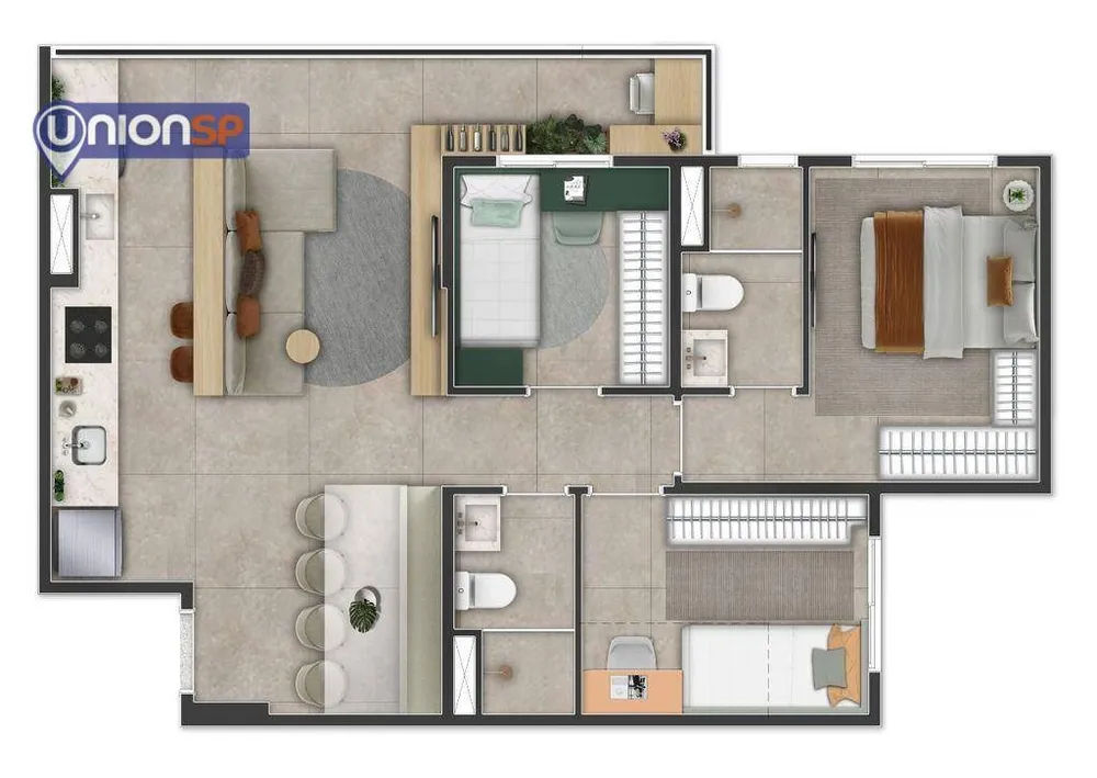 Apartamento, 2 quartos, 44 m² - Foto 4
