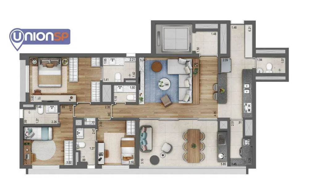 Apartamento, 4 quartos, 165 m² - Foto 4