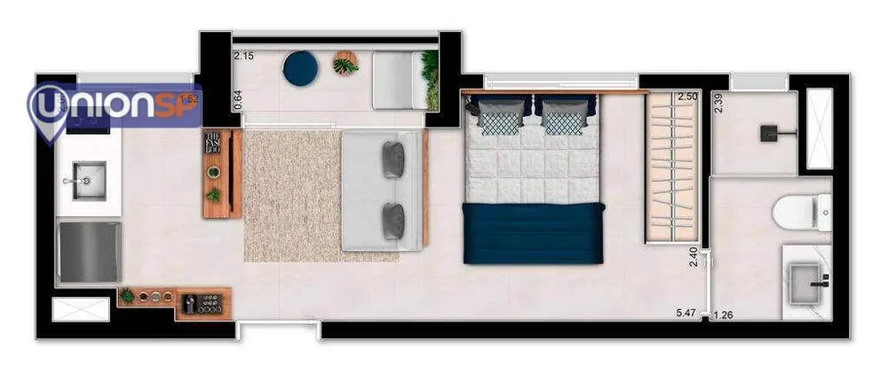 Apartamento, 1 quarto, 29 m² - Foto 3