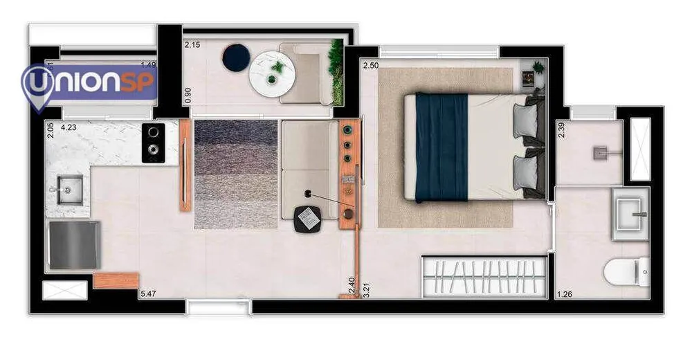 Apartamento, 1 quarto, 29 m² - Foto 2