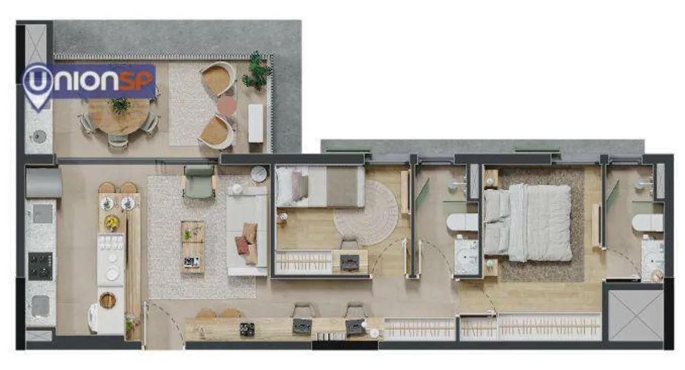 Apartamento, 2 quartos, 64 m² - Foto 3