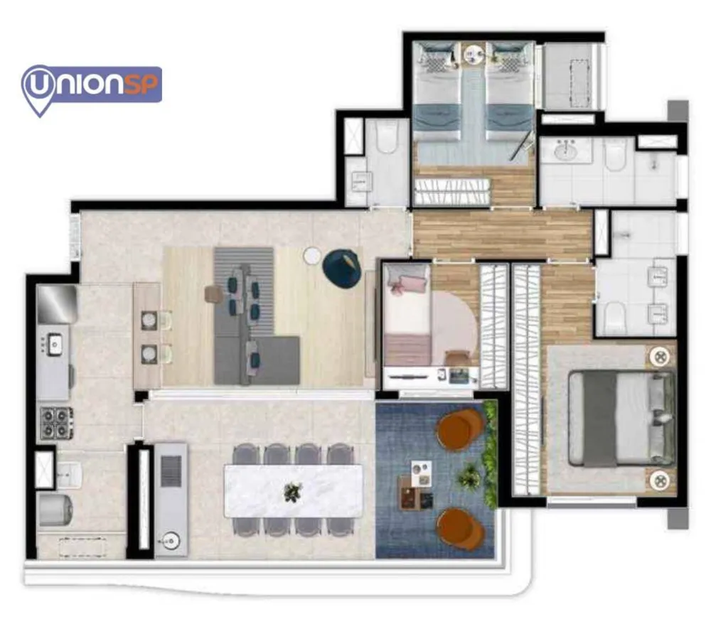 Apartamento, 3 quartos, 102 m² - Foto 1