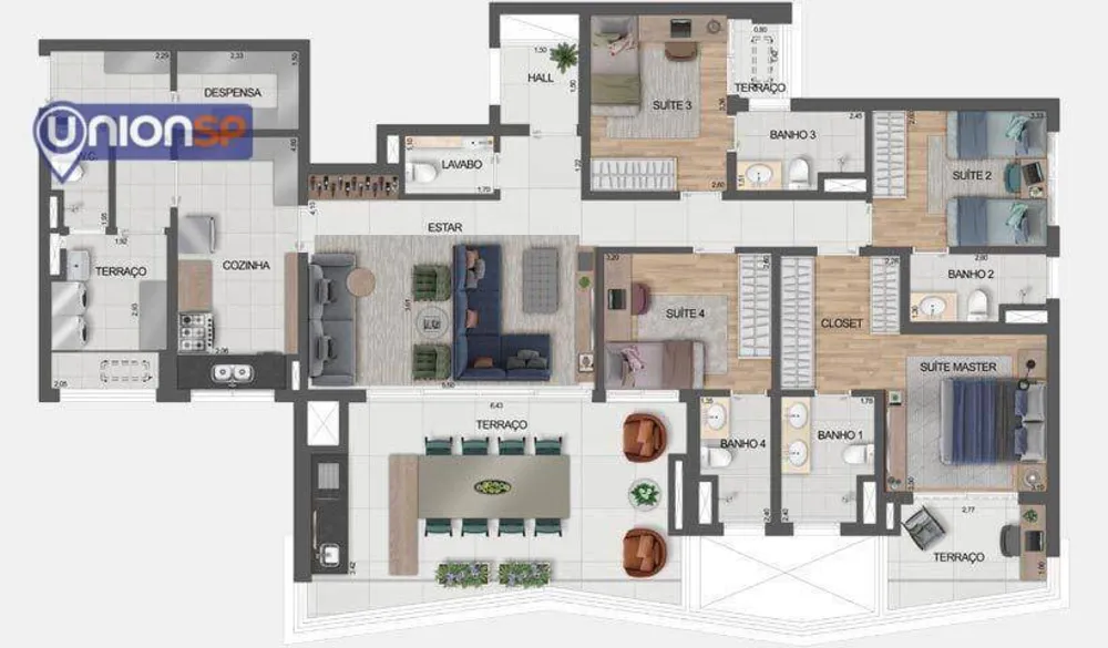 Apartamento, 4 quartos, 144 m² - Foto 3