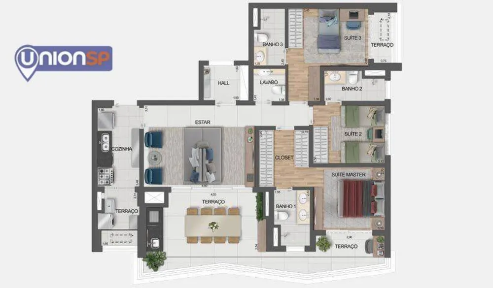 Apartamento, 4 quartos, 144 m² - Foto 2