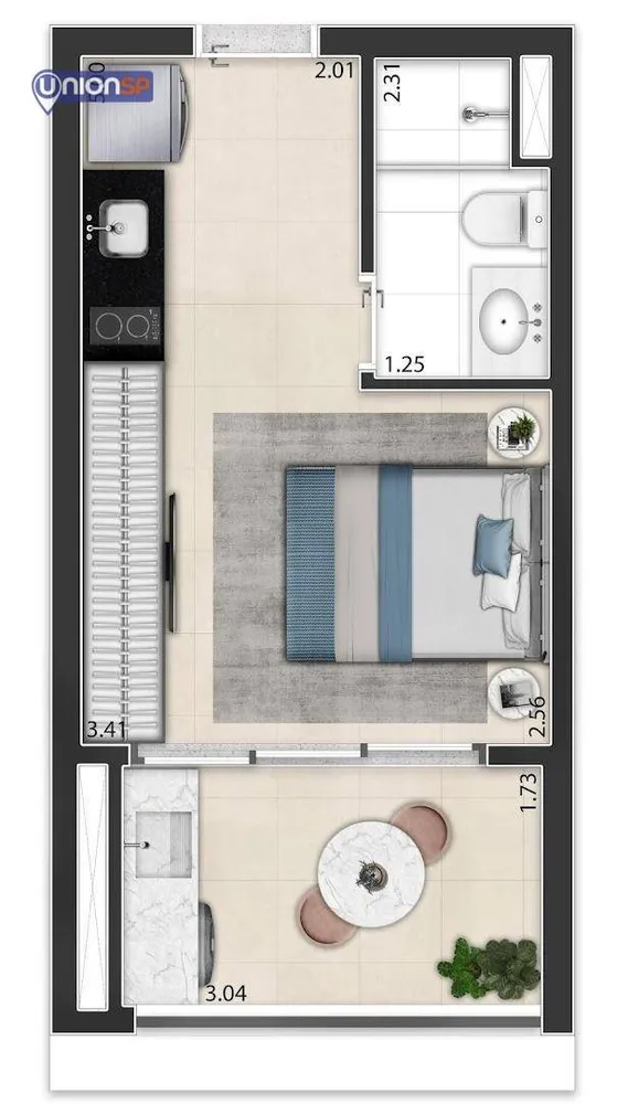 Apartamento, 1 quarto, 38 m² - Foto 4