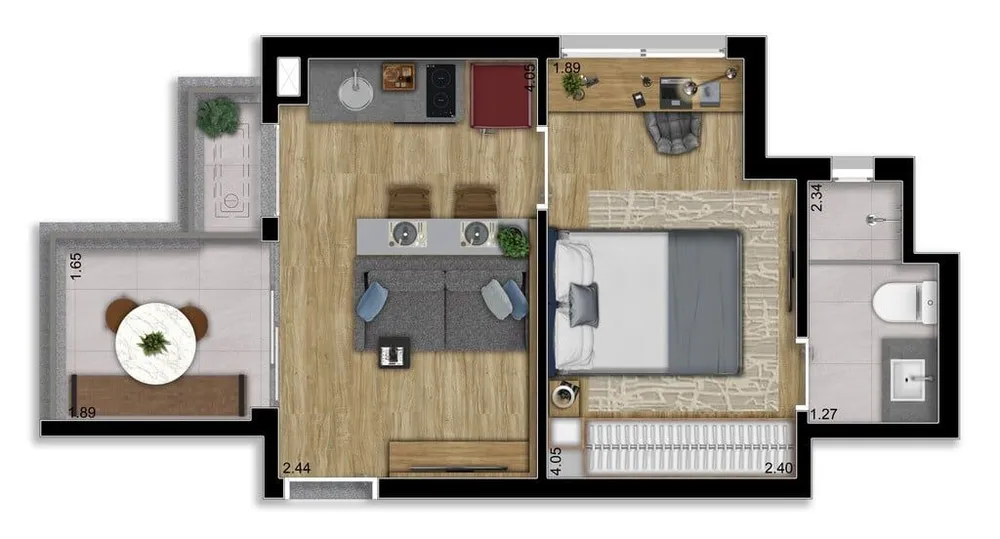 Apartamento, 2 quartos, 59 m² - Foto 1