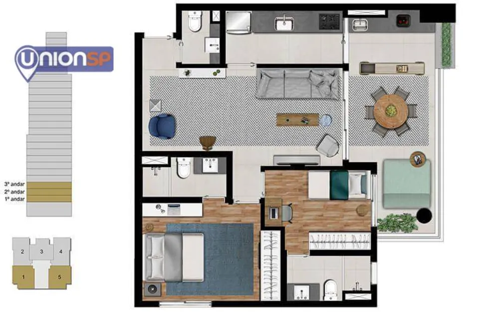 Apartamento, 3 quartos, 157 m² - Foto 3