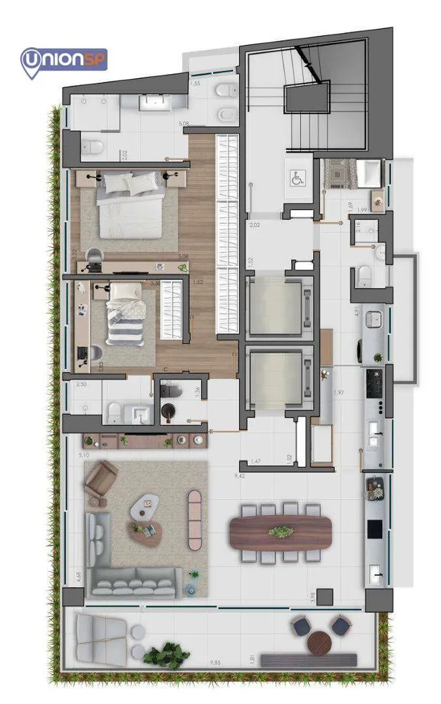 Apartamento, 2 quartos, 162 m² - Foto 2