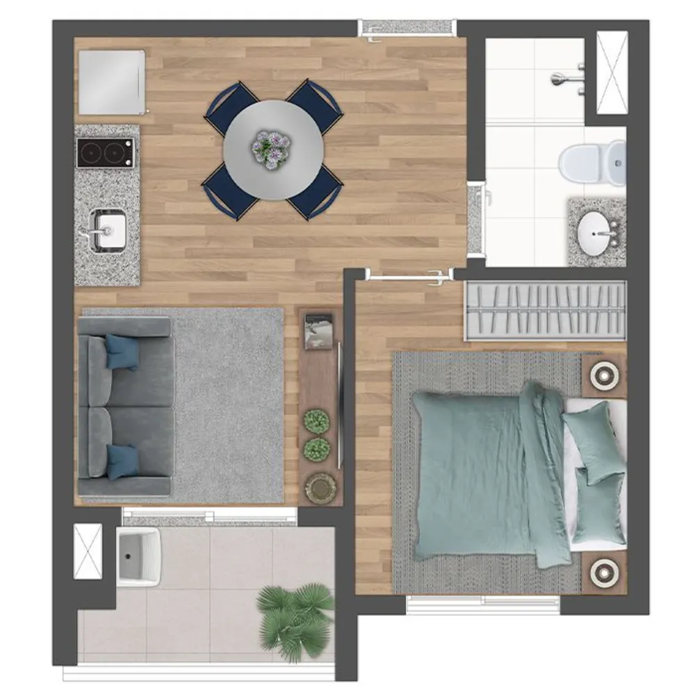 Apartamento, 1 quarto, 28 m² - Foto 2