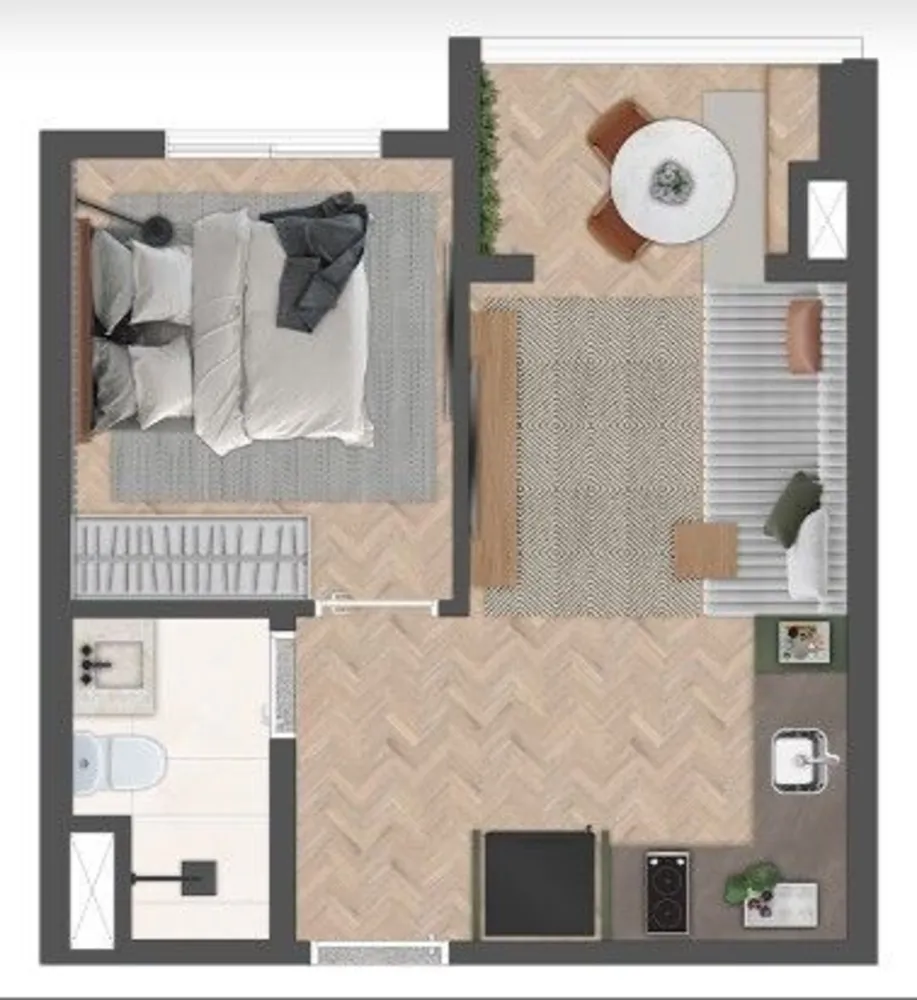 Apartamento, 1 quarto, 28 m² - Foto 1
