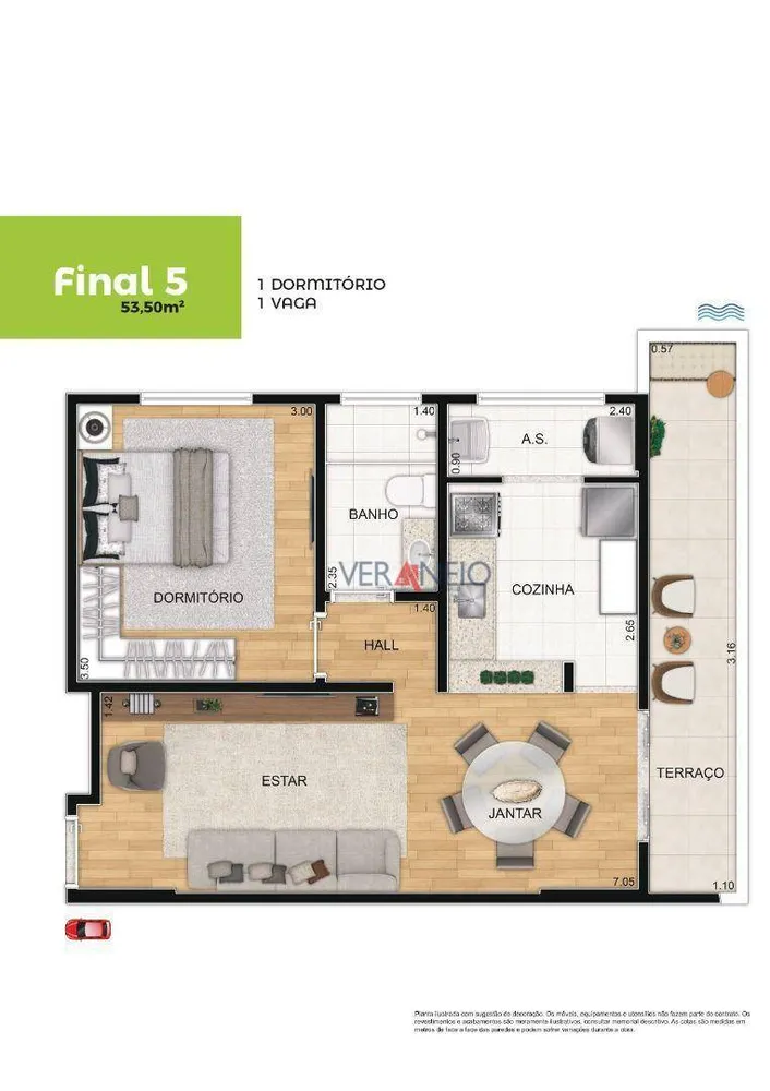 Apartamento, 1 quarto, 54 m² - Foto 4
