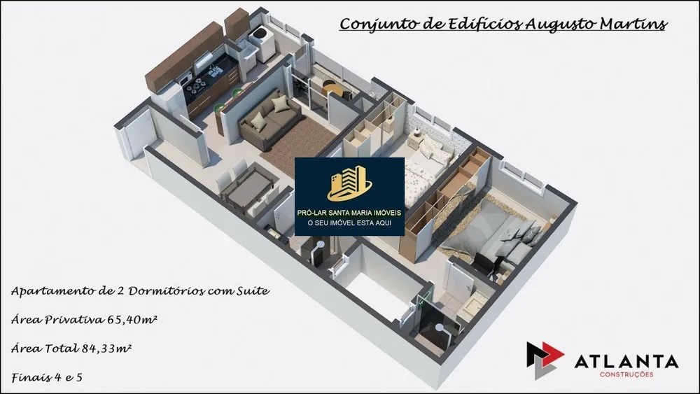 Apartamento, 2 quartos, 65 m² - Foto 2