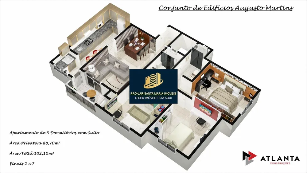 Apartamento, 3 quartos, 88 m² - Foto 4
