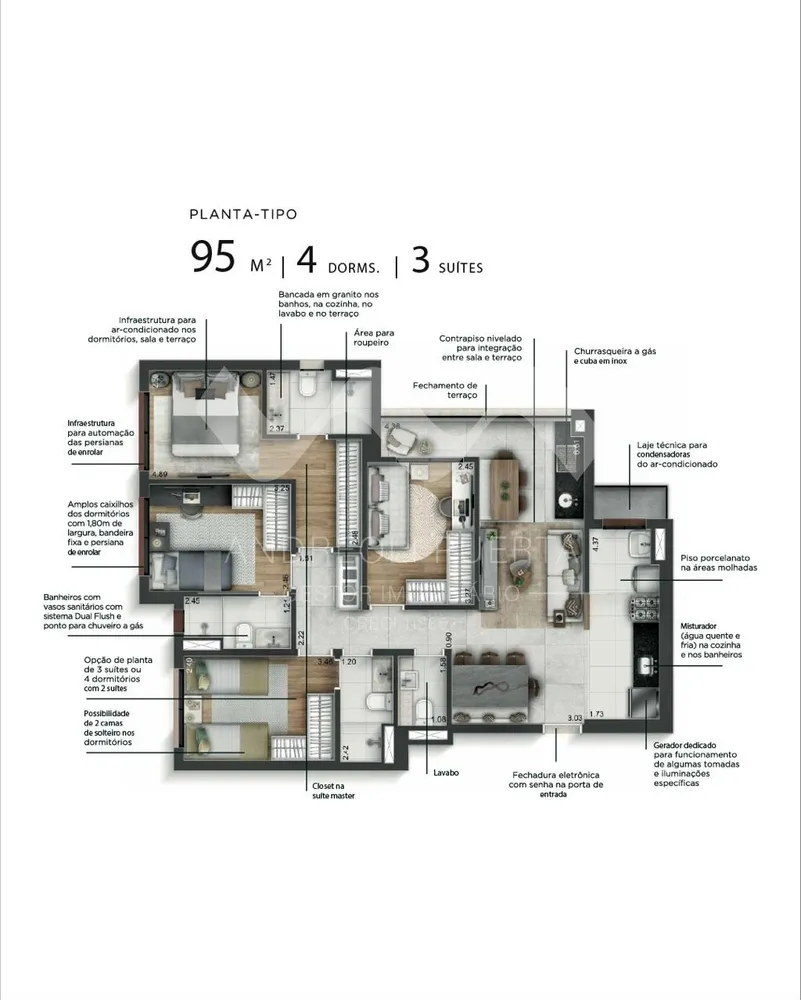 Apartamento, 4 quartos, 95 m² - Foto 12