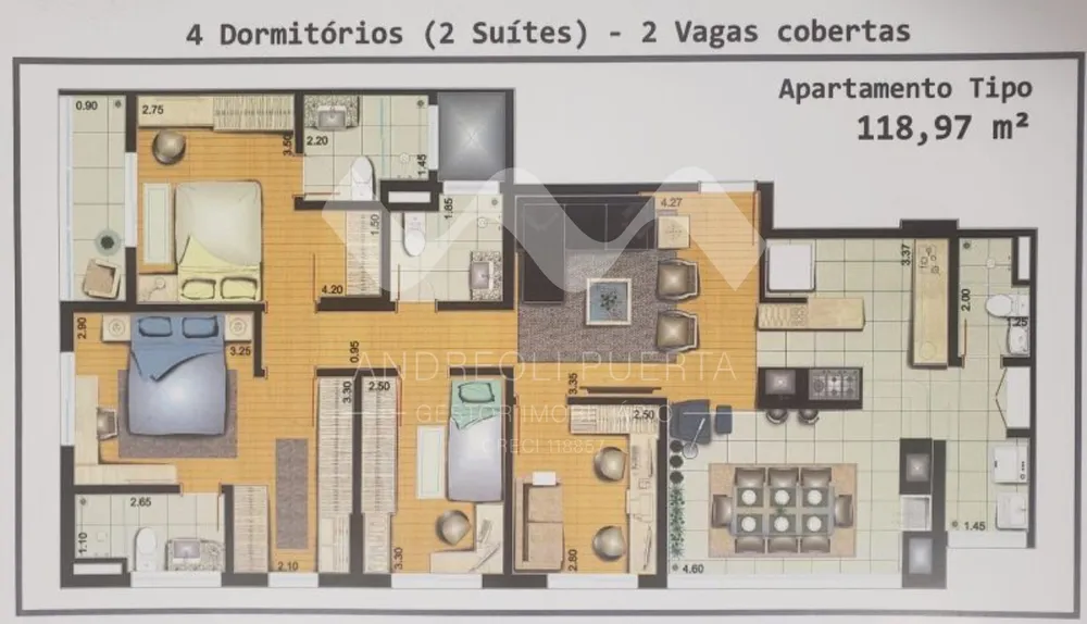 Apartamento, 4 quartos, 118 m² - Foto 4