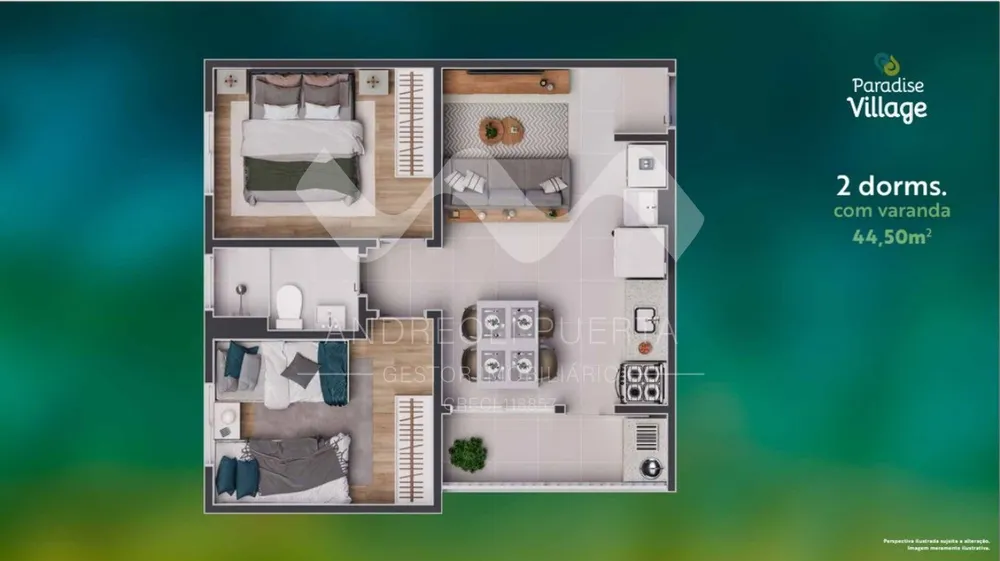 Apartamento, 1 quarto, 36 m² - Foto 2