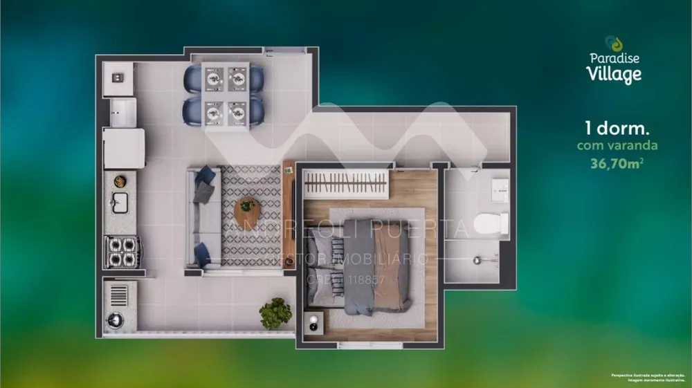 Apartamento, 1 quarto, 36 m² - Foto 5