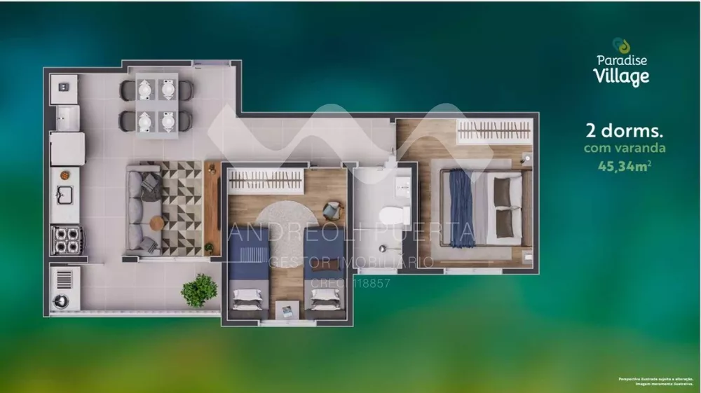 Apartamento, 1 quarto, 36 m² - Foto 1