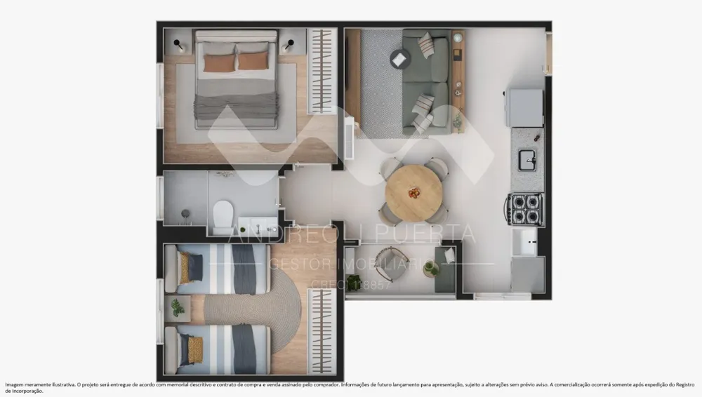 Apartamento, 1 quarto, 35 m² - Foto 7