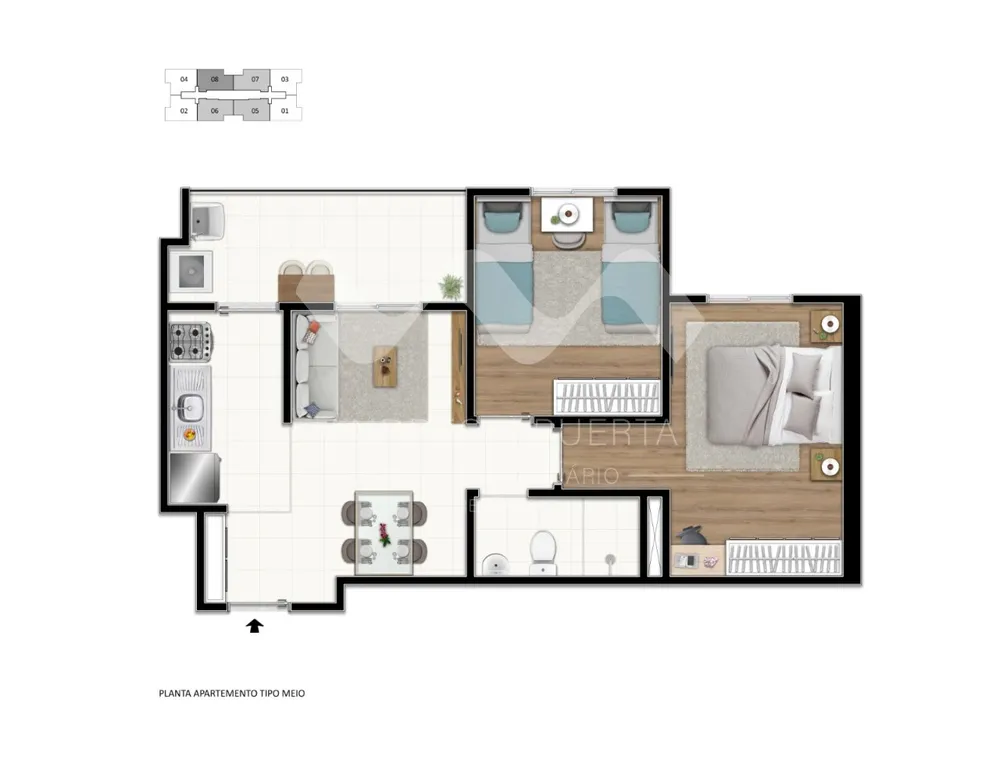 Apartamento, 2 quartos, 48 m² - Foto 4