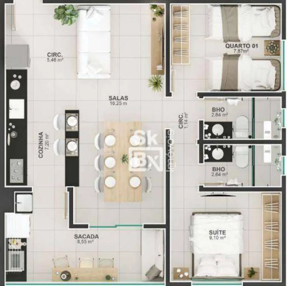 Apartamento, 2 quartos, 66 m² - Foto 6