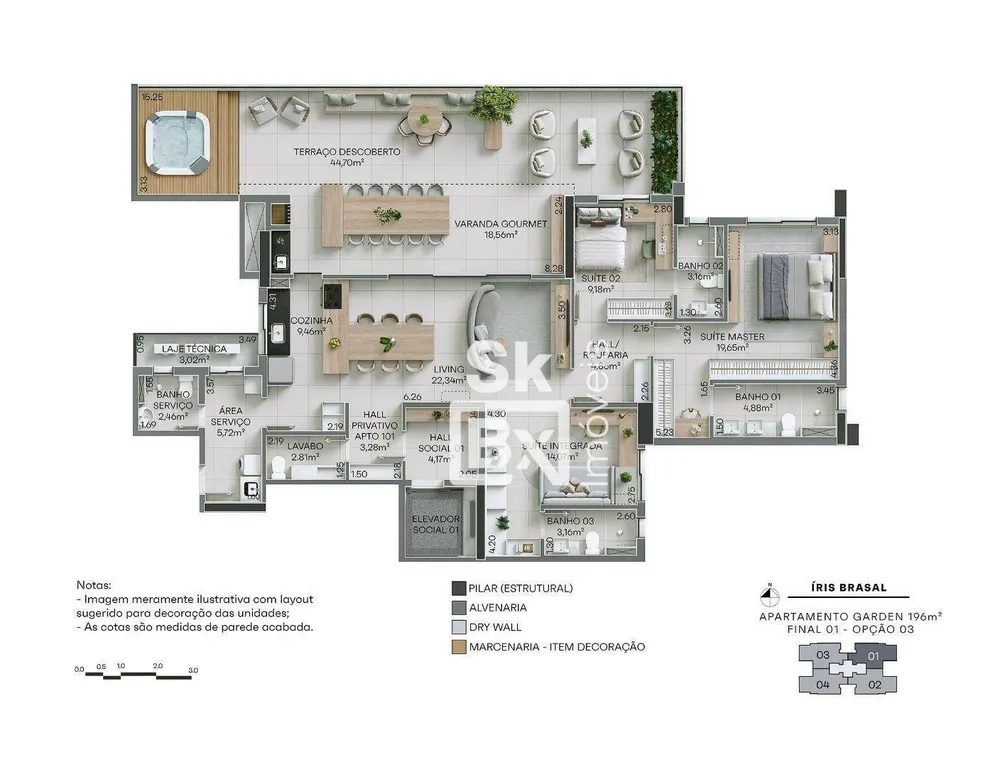 Apartamento, 3 quartos, 196 m² - Foto 7