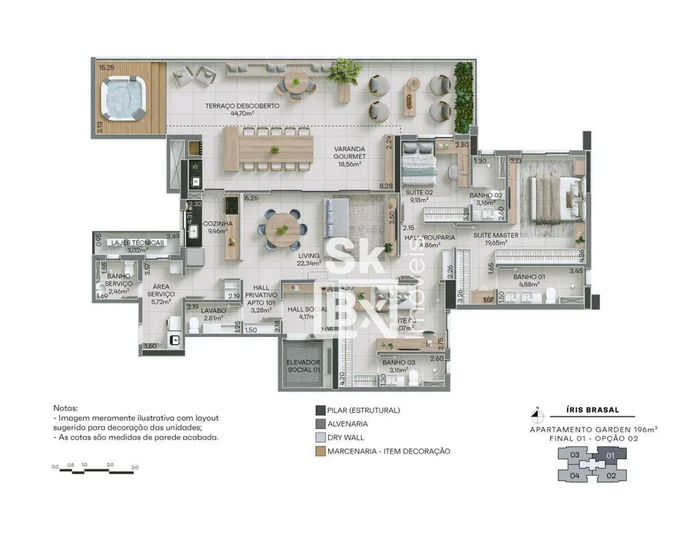 Apartamento, 3 quartos, 196 m² - Foto 6