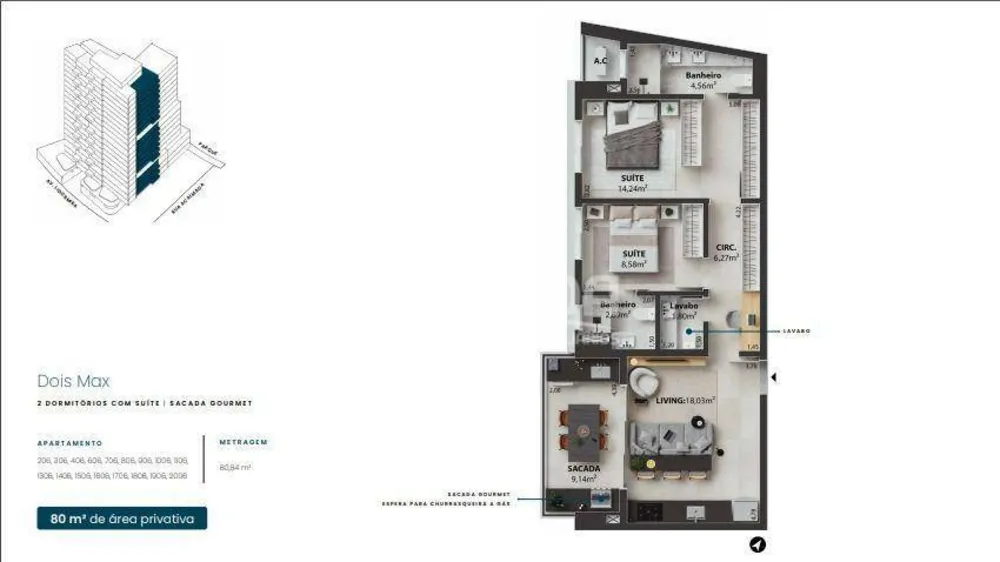 Apartamento, 2 quartos, 80 m² - Foto 4